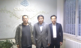 王建华书记（中间）、卢天健副校长（右一）、单智伟教授合影